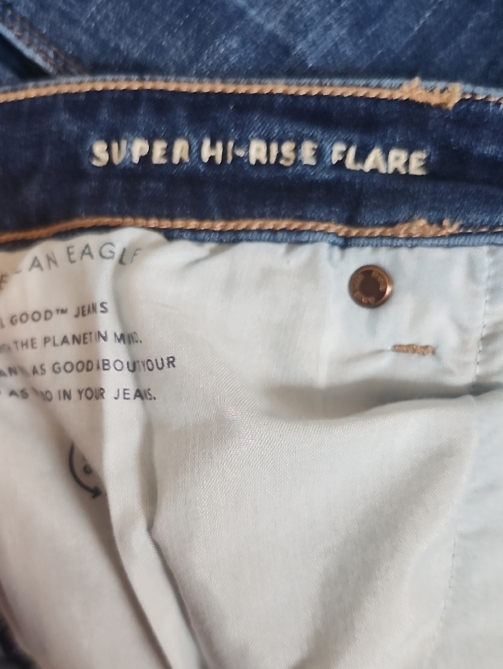 American Eagle Outfitters Super High Rise Flare Leg Jeans, 18 Short - Picture 5 of 11